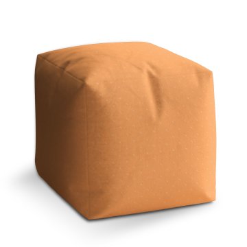 Taburet Cube Bílé čárky na oranžové: 40x40x40 cm