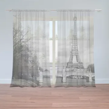 Záclony Eiffelova věž 5: 2ks 150x250cm