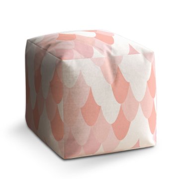 Taburet Cube Růžové obloučky: 40x40x40 cm