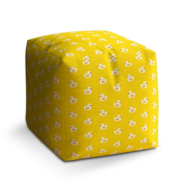 Taburet Cube Bílé kachničky: 40x40x40 cm