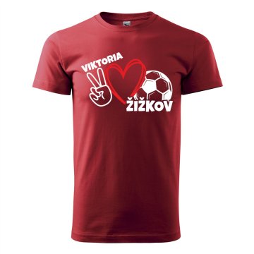Tričko FK VIKTORIA ŽIŽKOV - We love Viktoria - červené