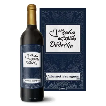 Červené víno Pro toho nejlepšího dědečka: 0,75 l 
