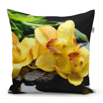 Polštář Žluté orchideje