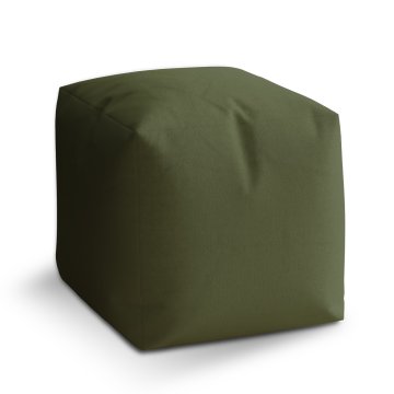 Taburet Cube Vojenská zelená: 40x40x40 cm