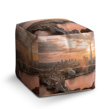 Taburet Cube Londýn City of London: 40x40x40 cm
