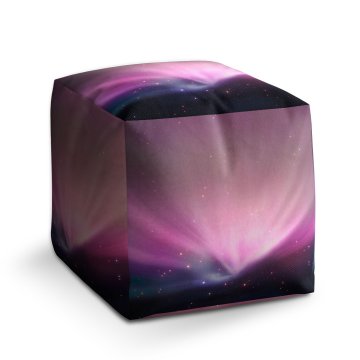 Taburet Cube Fialová záře: 40x40x40 cm
