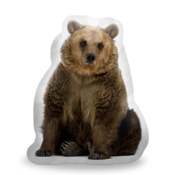 3D polštář ve tvaru Hnědý medvěd